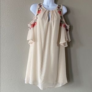 Pretty peep-shoulder dress